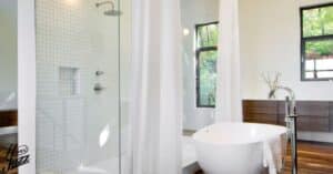 SHOWER DOOR ALTERNATIVE – WHY WE LIKE A CURTAIN BETTER