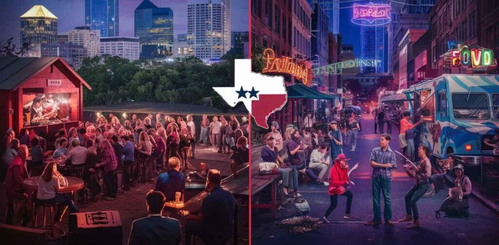 Entertainment & Nightlife Scene in Dallas vs. Austin