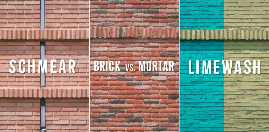 WHAT IS GERMAN SCHMEAR FOR BRICK VS. MORTAR WASH VS. LIMEWASH?